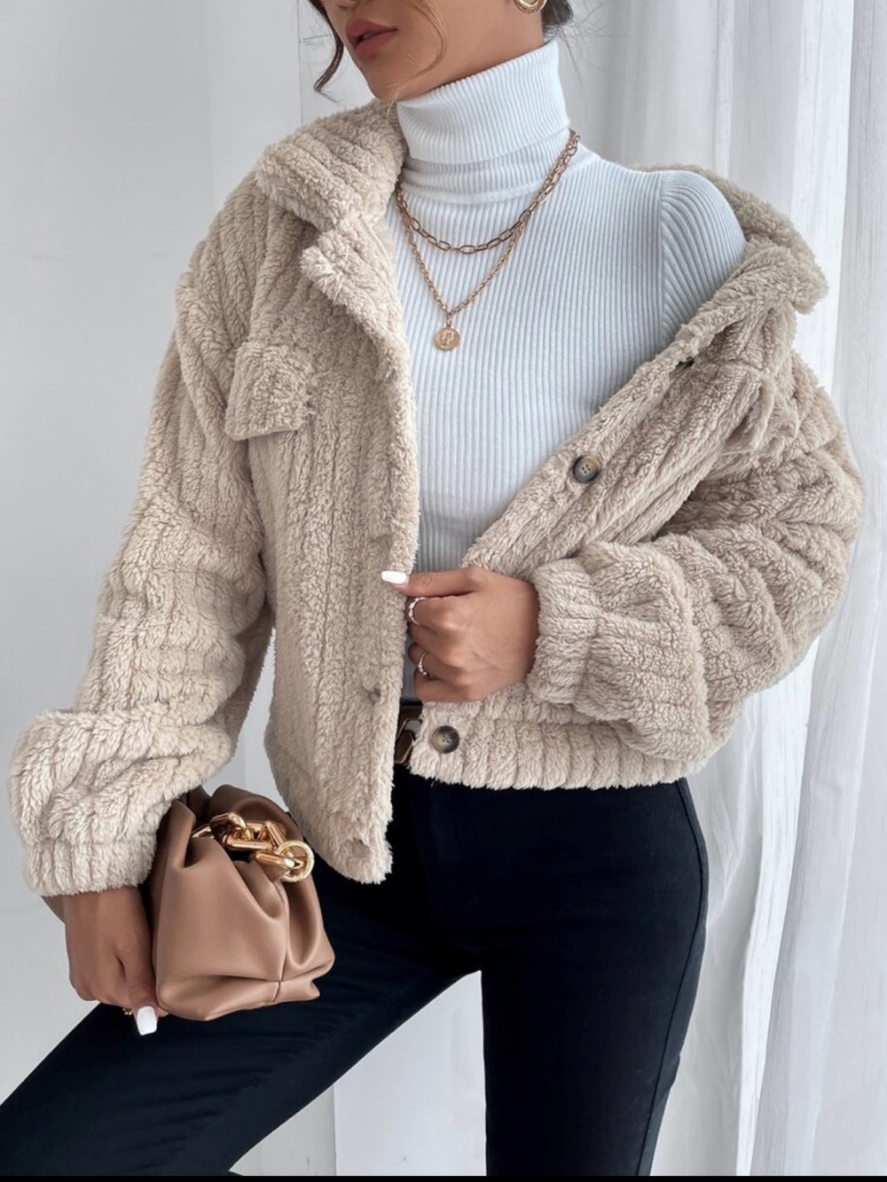 Plush Cropped Jacket